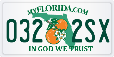 FL license plate 0322SX