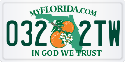 FL license plate 0322TW