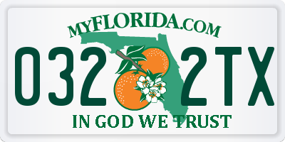 FL license plate 0322TX