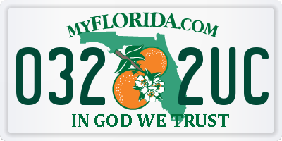 FL license plate 0322UC
