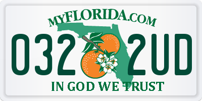 FL license plate 0322UD