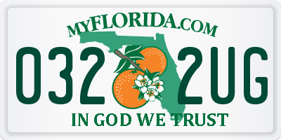 FL license plate 0322UG