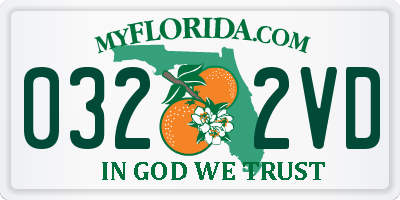 FL license plate 0322VD