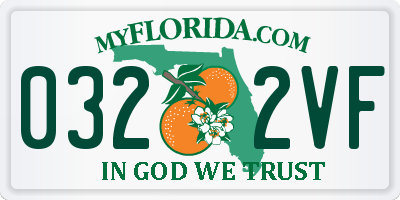 FL license plate 0322VF