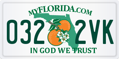 FL license plate 0322VK