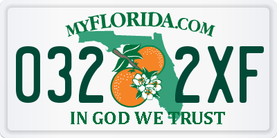 FL license plate 0322XF