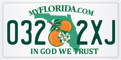 FL license plate 0322XJ