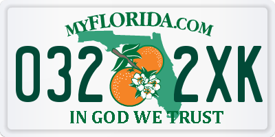 FL license plate 0322XK