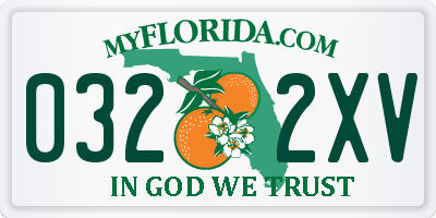 FL license plate 0322XV