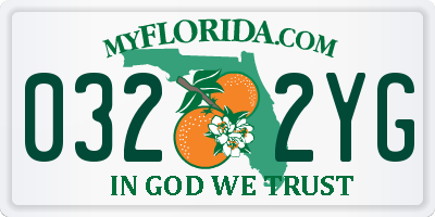 FL license plate 0322YG