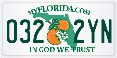 FL license plate 0322YN