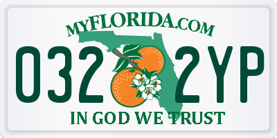 FL license plate 0322YP