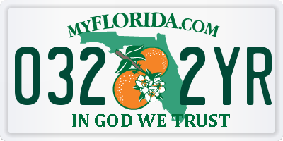 FL license plate 0322YR