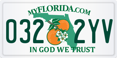 FL license plate 0322YV