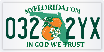 FL license plate 0322YX