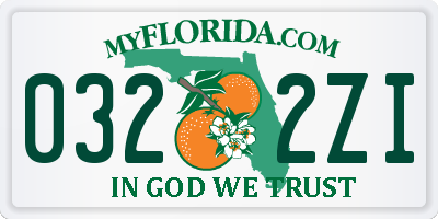 FL license plate 0322ZI