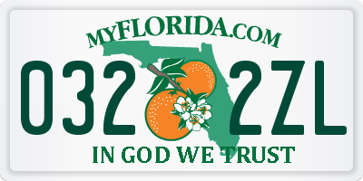 FL license plate 0322ZL