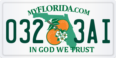 FL license plate 0323AI