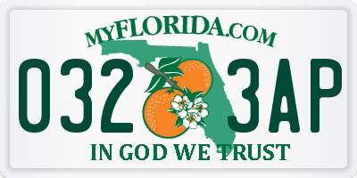 FL license plate 0323AP