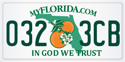 FL license plate 0323CB