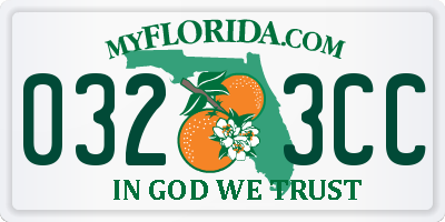 FL license plate 0323CC