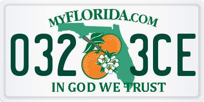 FL license plate 0323CE