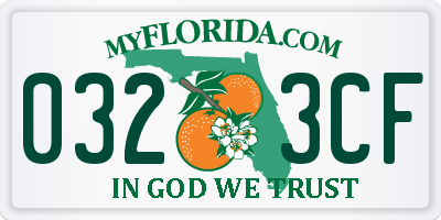 FL license plate 0323CF
