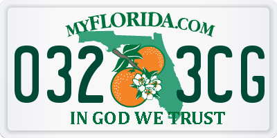 FL license plate 0323CG