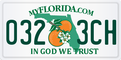 FL license plate 0323CH