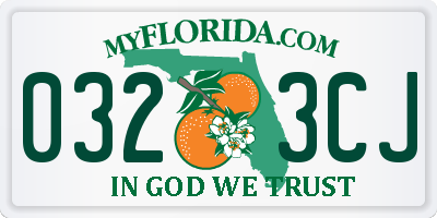 FL license plate 0323CJ