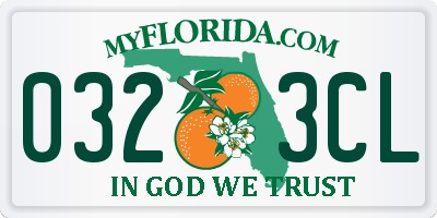 FL license plate 0323CL