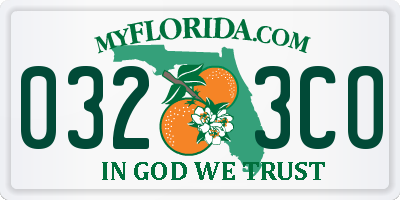 FL license plate 0323CO
