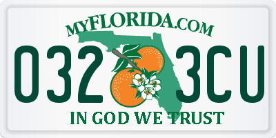 FL license plate 0323CU