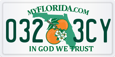 FL license plate 0323CY
