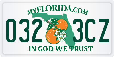 FL license plate 0323CZ