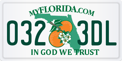 FL license plate 0323DL