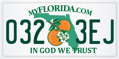 FL license plate 0323EJ