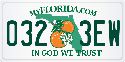 FL license plate 0323EW