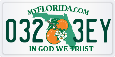 FL license plate 0323EY