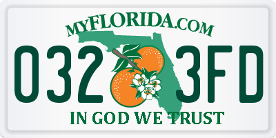 FL license plate 0323FD