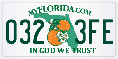 FL license plate 0323FE