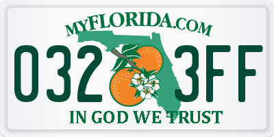 FL license plate 0323FF