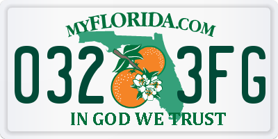 FL license plate 0323FG