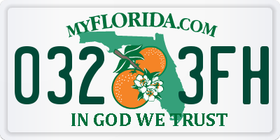 FL license plate 0323FH