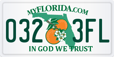 FL license plate 0323FL