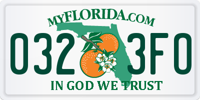FL license plate 0323FO