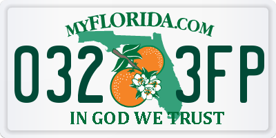 FL license plate 0323FP
