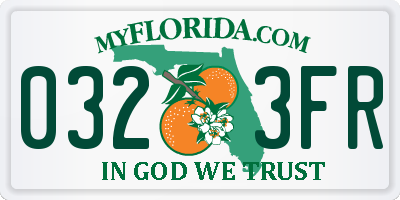 FL license plate 0323FR
