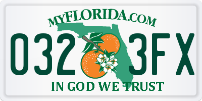 FL license plate 0323FX
