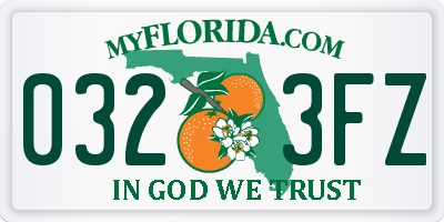 FL license plate 0323FZ